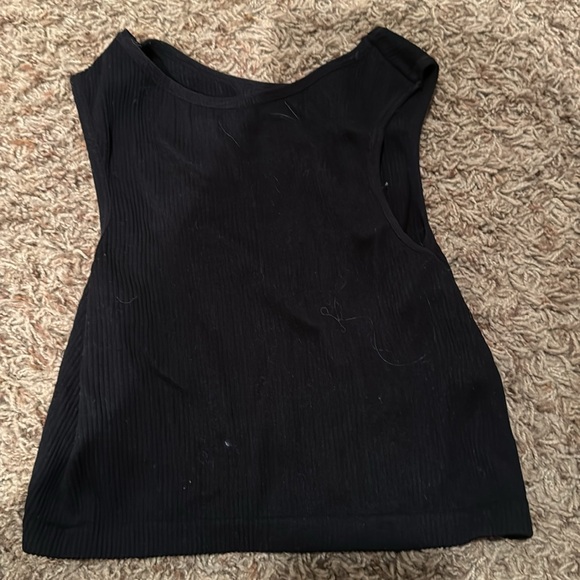 Ardene Black Crop Top with Shoulder Cutout | Size XS-S - Picture 2 of 2